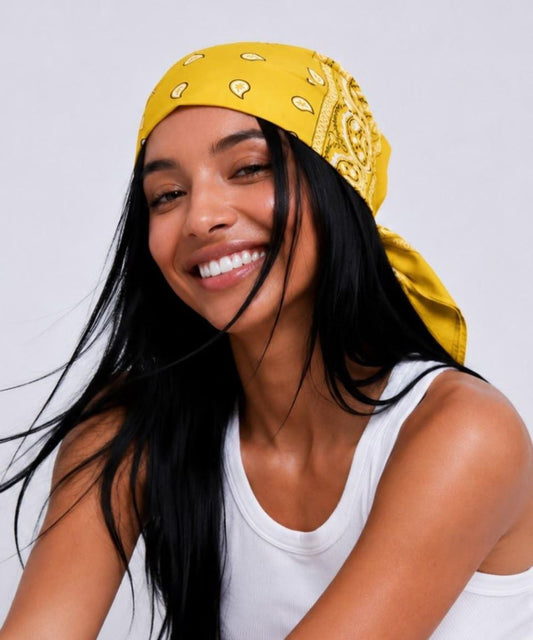 Bandana Head Scarf - Yellow