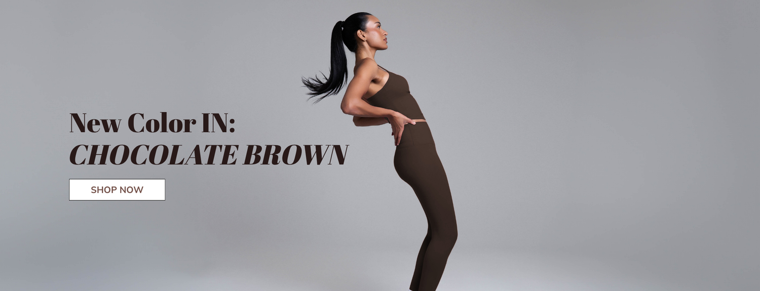 Ikasu Chocolate Brown activewear set banner