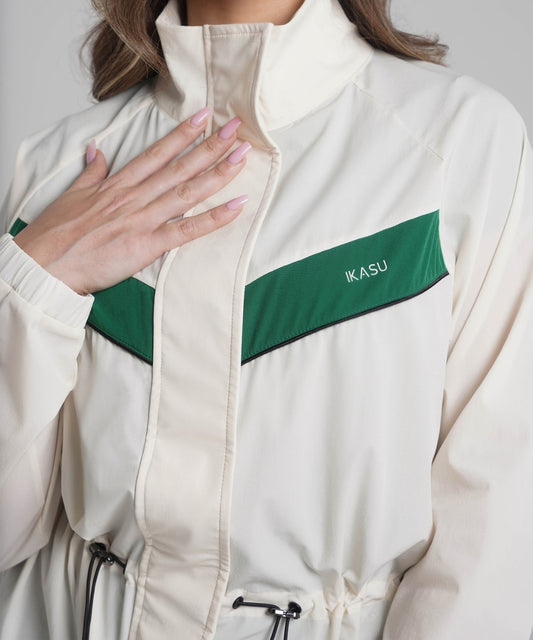 HANA Jacket - Cream/Green