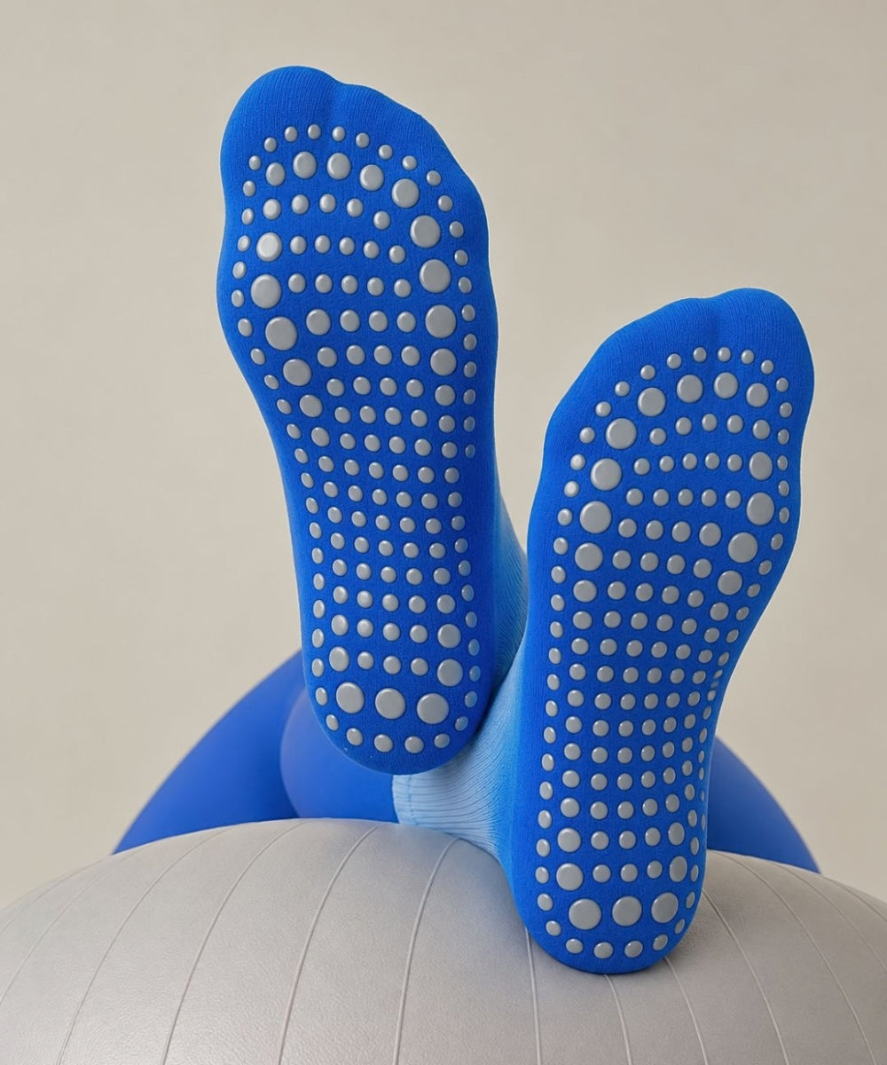 Tie-Dye Pilates Socks - Shades Of Blue