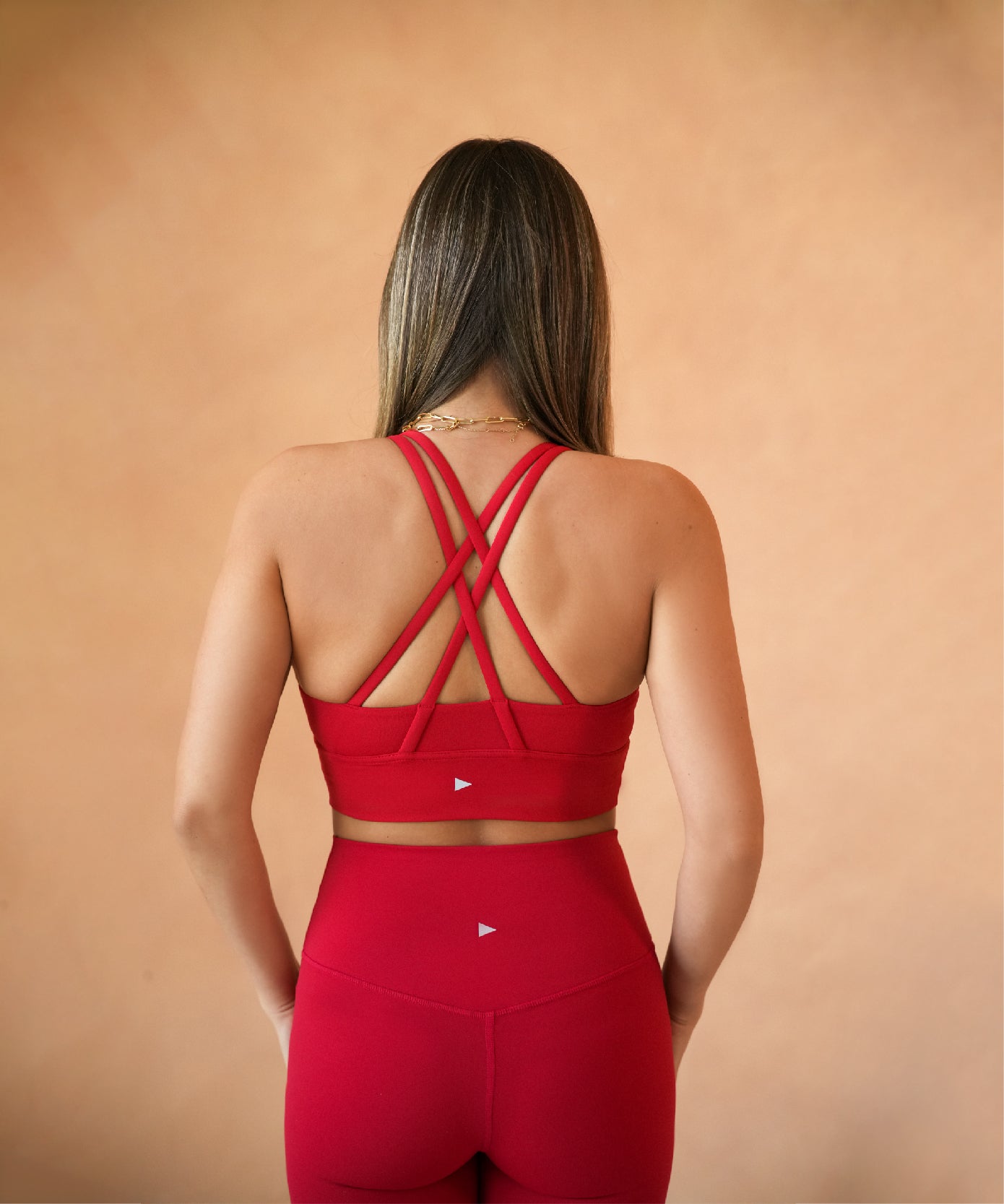 Tulum Crossed Sports Bra - Red