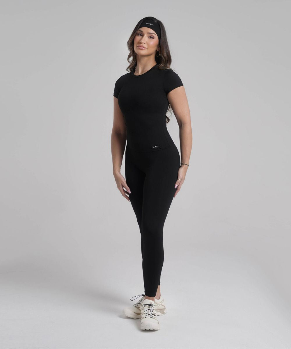 HANA Short Sleeve Top - Black
