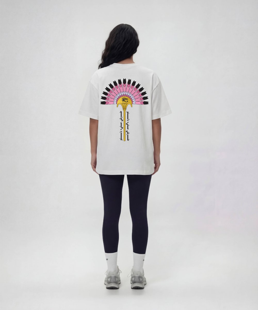 The Feather of Maat Oversized T-shirt - White