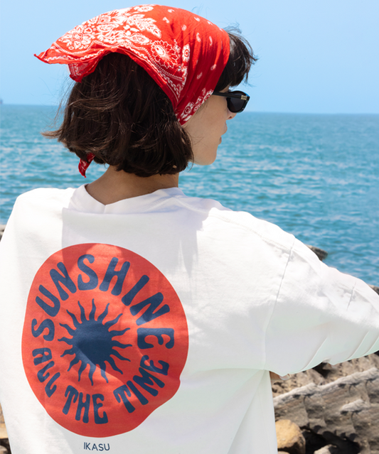 SARAH Sunshine All The Time Oversized T-shirt - White