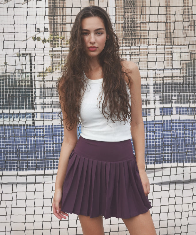 Advantage Tennis Skirt - Burgundy