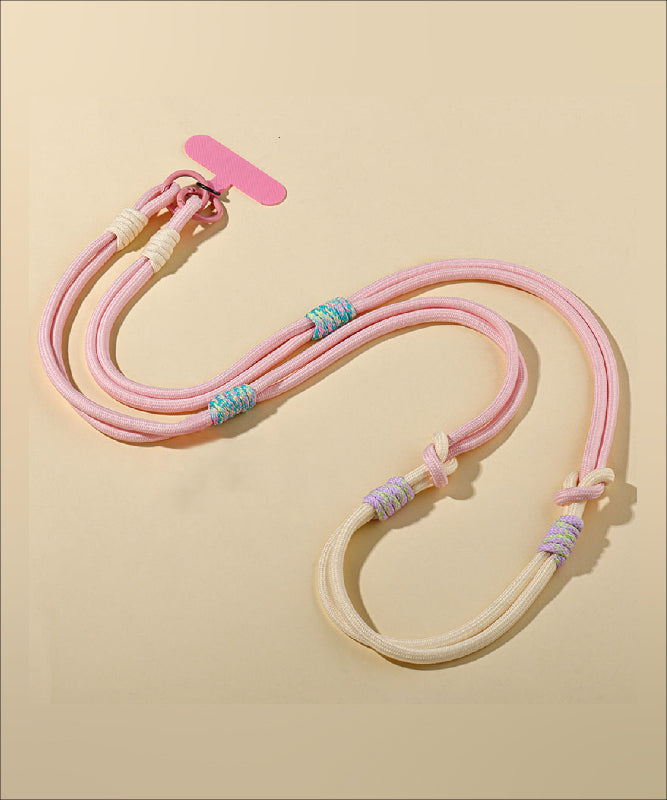 Crossbody Phone Strap - Pink/Beige