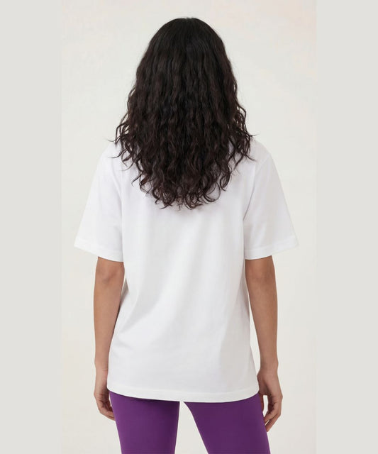IKASU Campus Oversized T-shirt - White/Aubergine