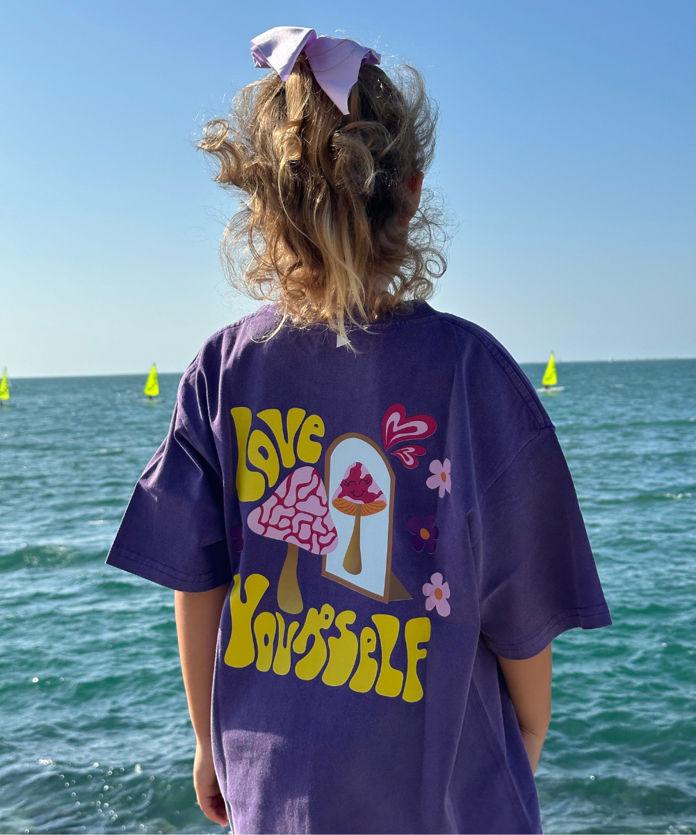 Love yourself T-shirt-Kids - Purple