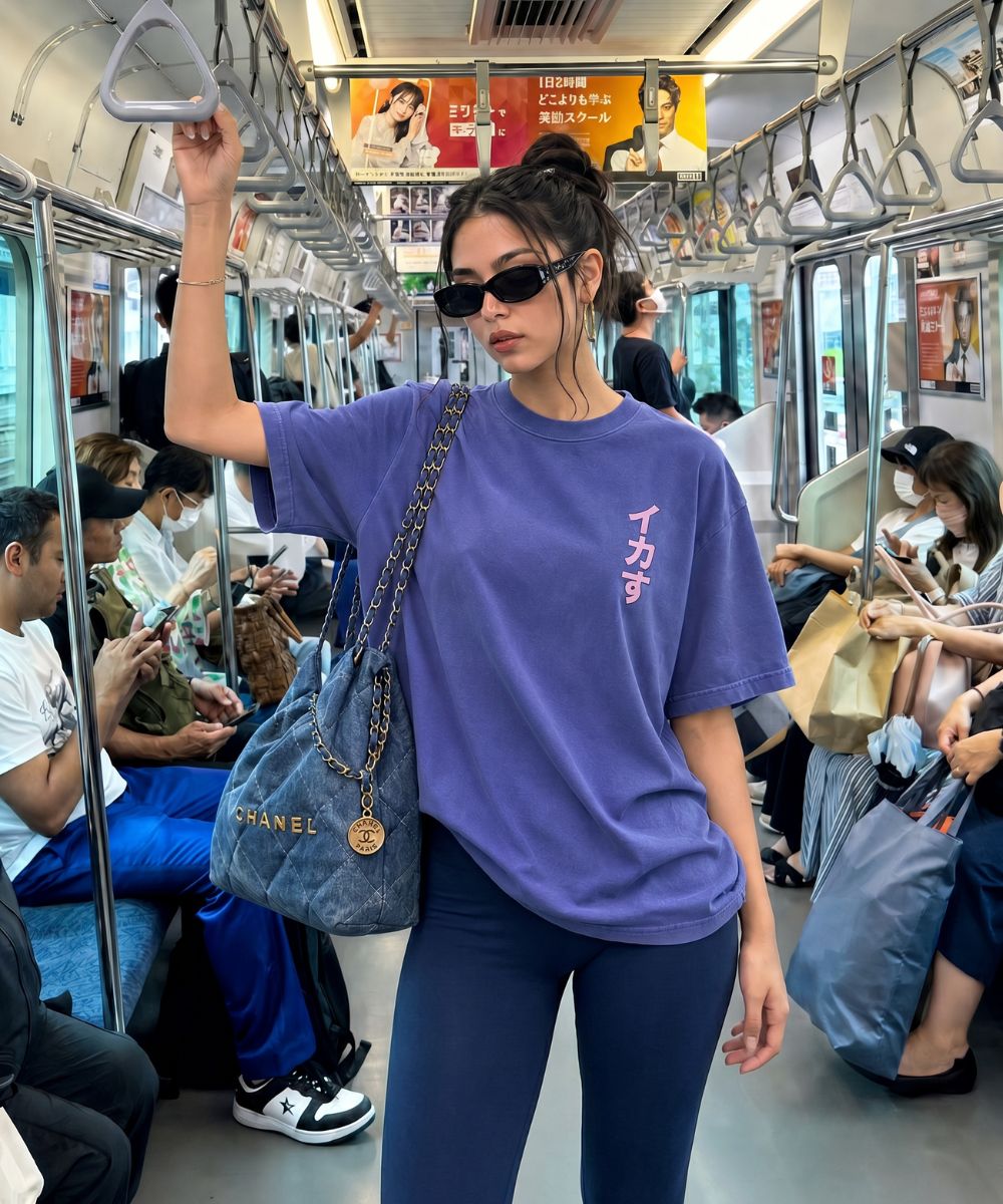 Osaka Oversized T-shirt - Blue