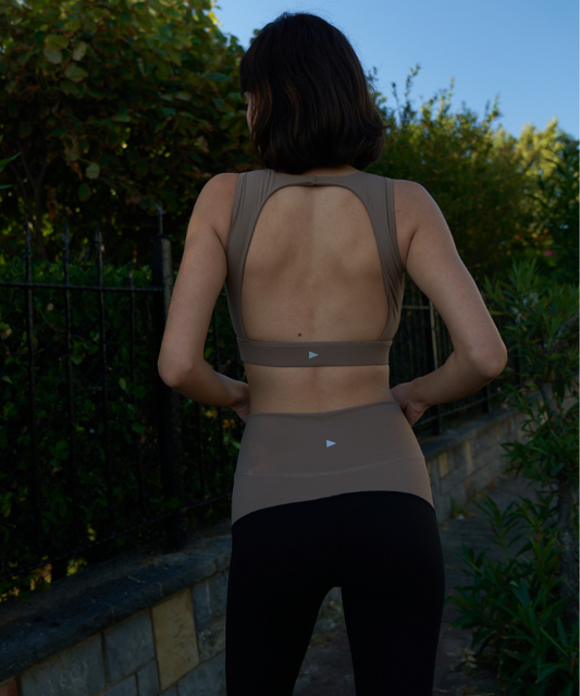 Bodrum Sports Bra - Brown/Black