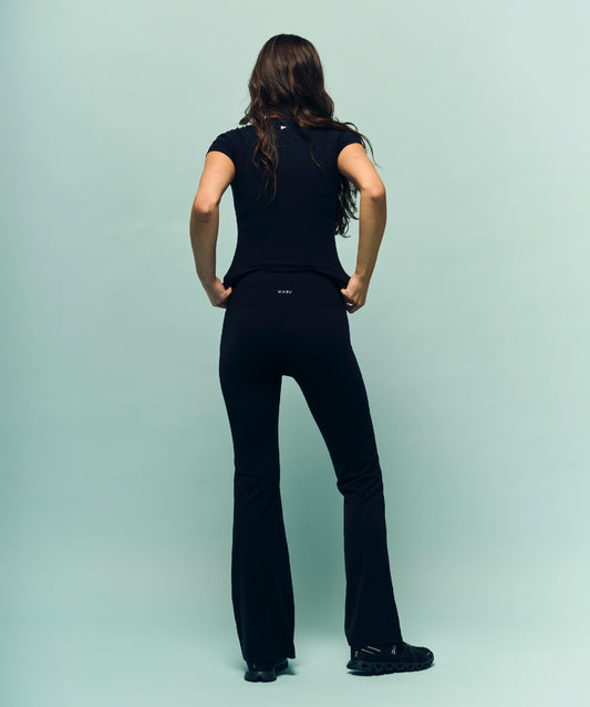 NOOR Short Sleeve Top - Black