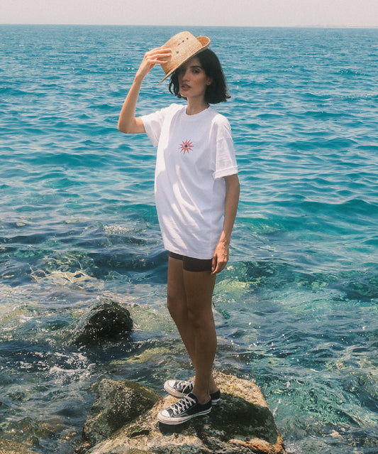 SARAH Mystical Eye Oversized T-shirt - White