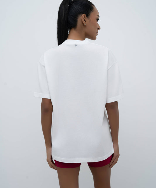 IKASU Campus T-shirt - White/Burgundy