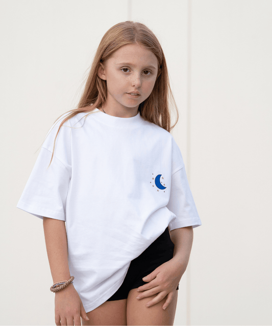 Love by the moon T-Shirt - Kids - White
