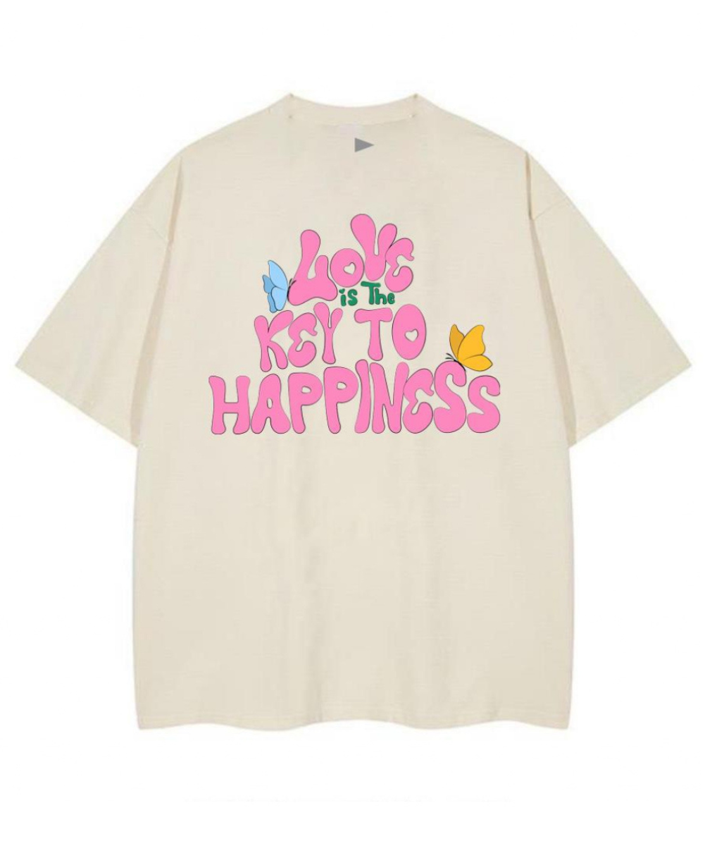 Love is the key to happiness T-Shirt - Kids- Off white