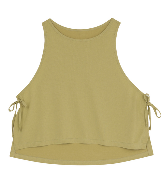 Osaka Crop Top - Olive Green
