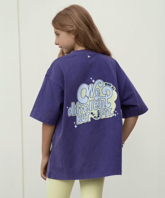 We may be different but we always fit T-Shirt -Kids- Purple