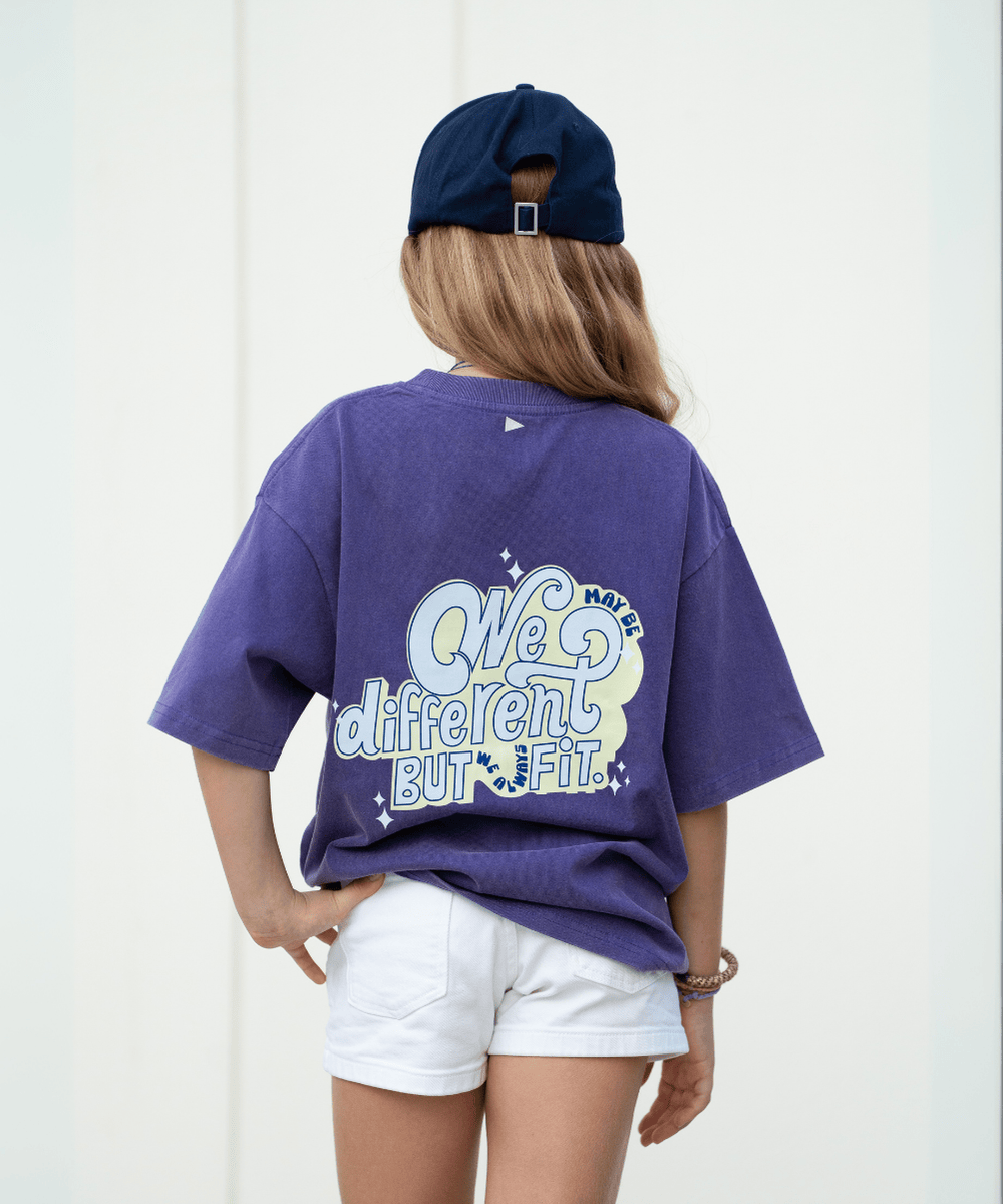 We may be different but we always fit T-Shirt -Kids- Purple