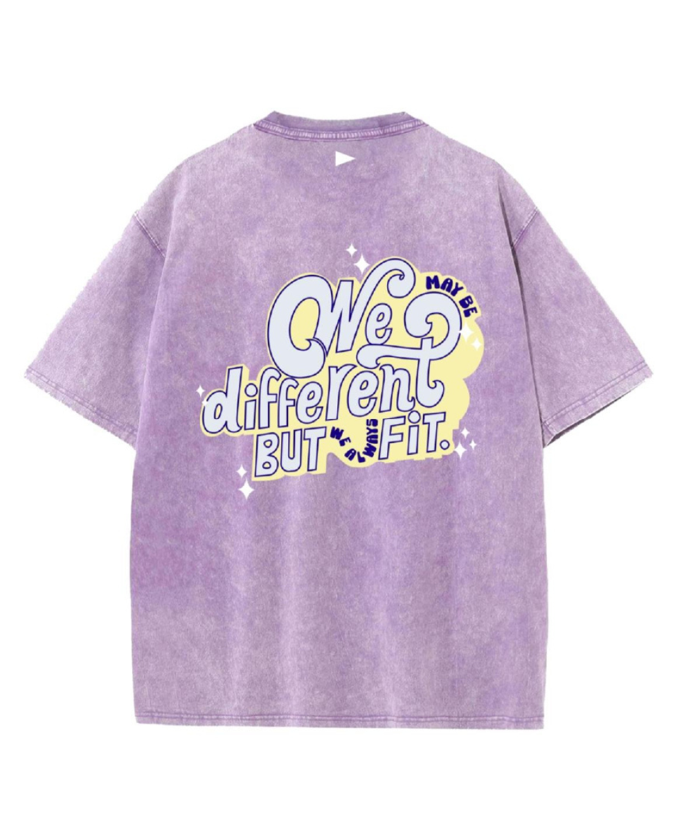 We may be different but we always fit T-Shirt -Kids- Purple