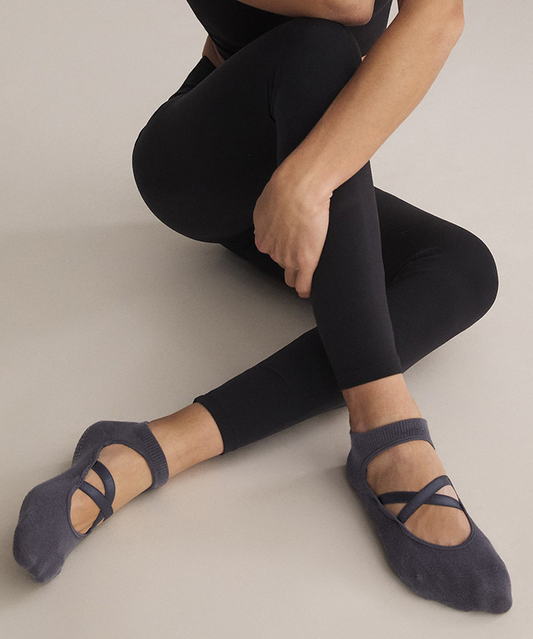 Ballerina Pilates Socks - Dark Grey