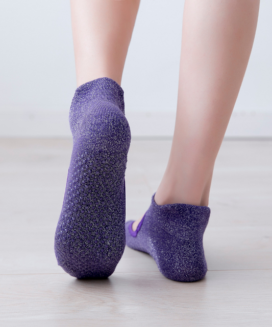 Sparkle Pilates Socks - Dark Purple