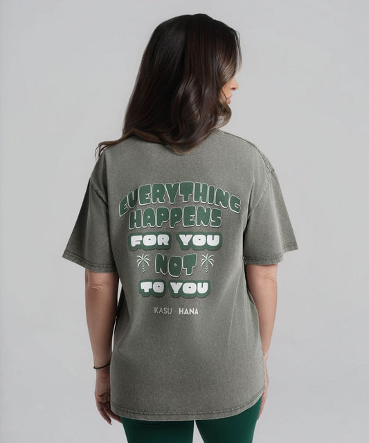 HANA Oversized Cotton T-shirt - Washed Green