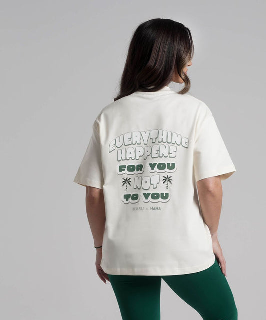 HANA Oversized Cotton T-shirt - Cream