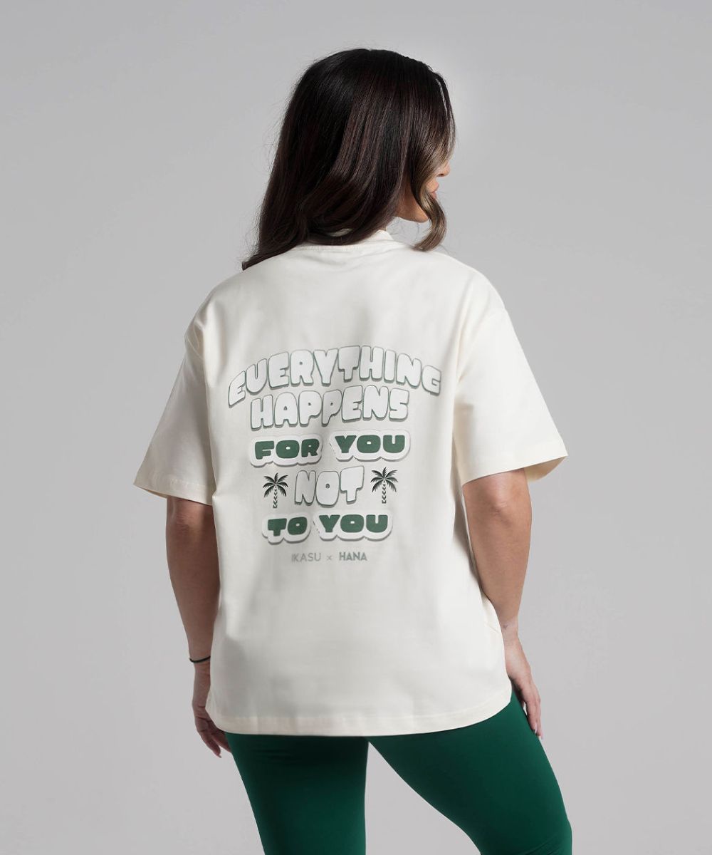 HANA Oversized Cotton T-shirt - Cream