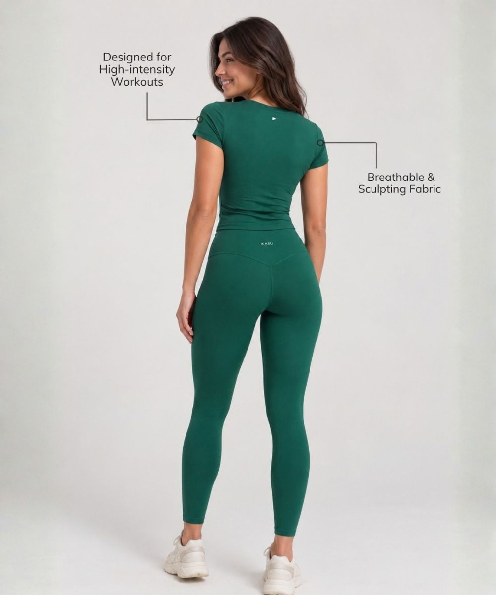 HANA Short Sleeve Top - Green