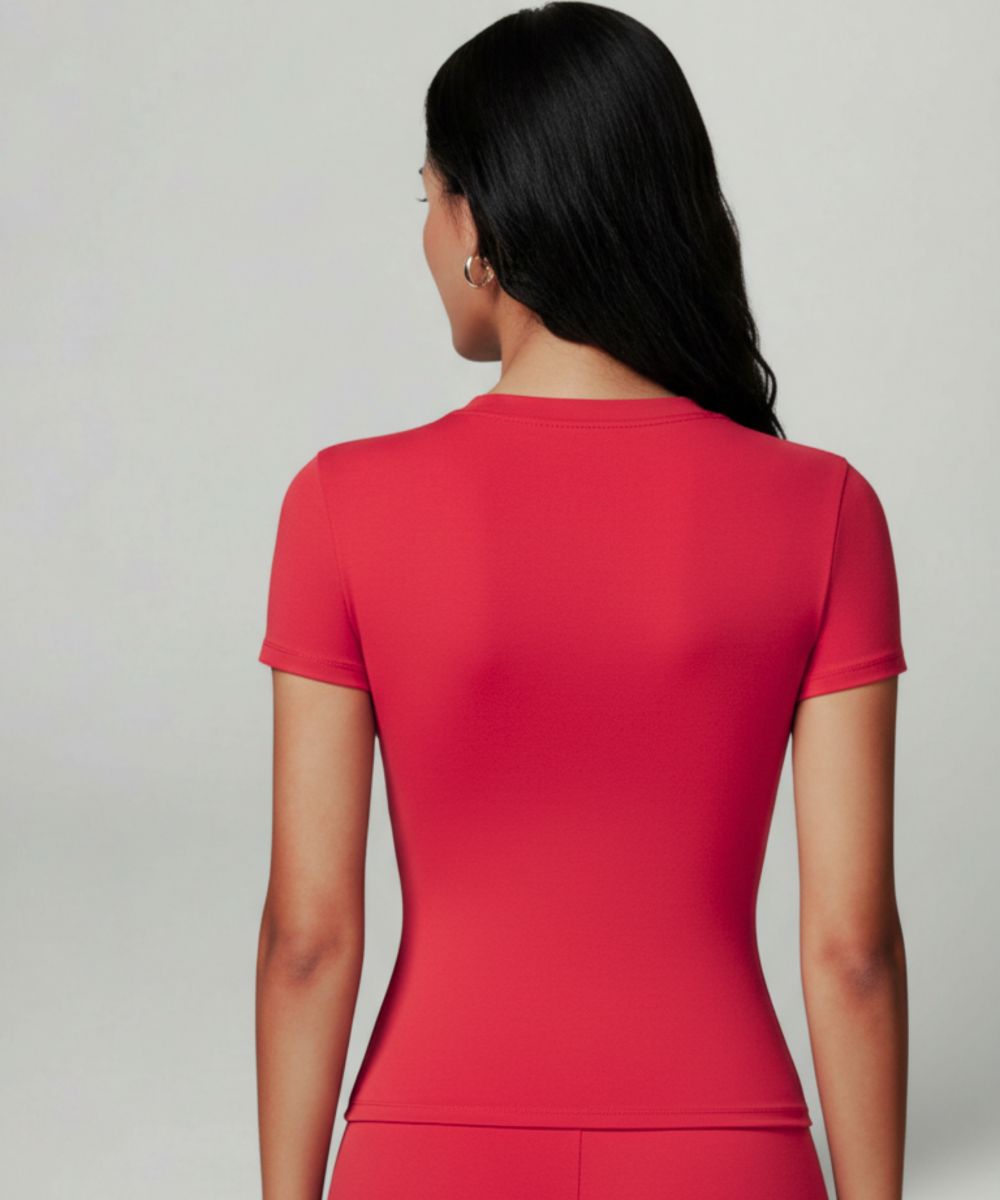 LOVE Sculpt Short Sleeve Top - Red