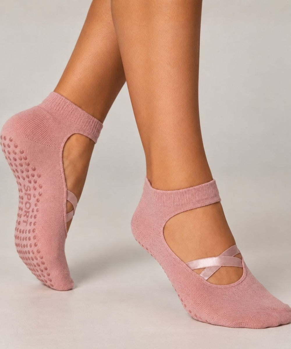 Ballerina Pilates Socks - Pink