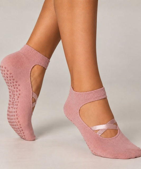 Ballerina Pilates Socks - Pink