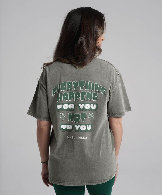 HANA Oversized Cotton T-shirt - Washed Green