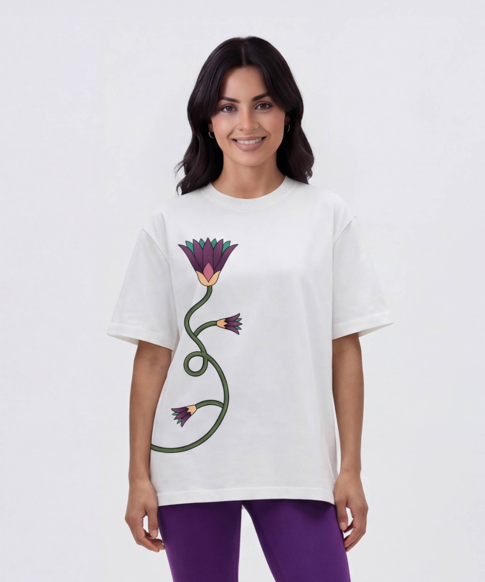 The Bloom of Nefertem Oversized T-shirt - White