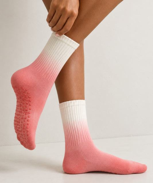 Tie-Dye Pilates Socks - Peach