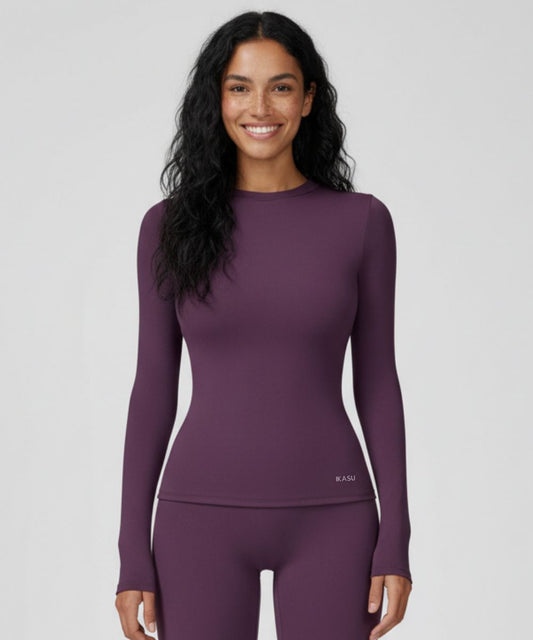 LOVE Sculpt Long Sleeve Top - Deep Purple