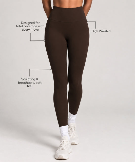 NOOR Leggings - Chocolate Brown