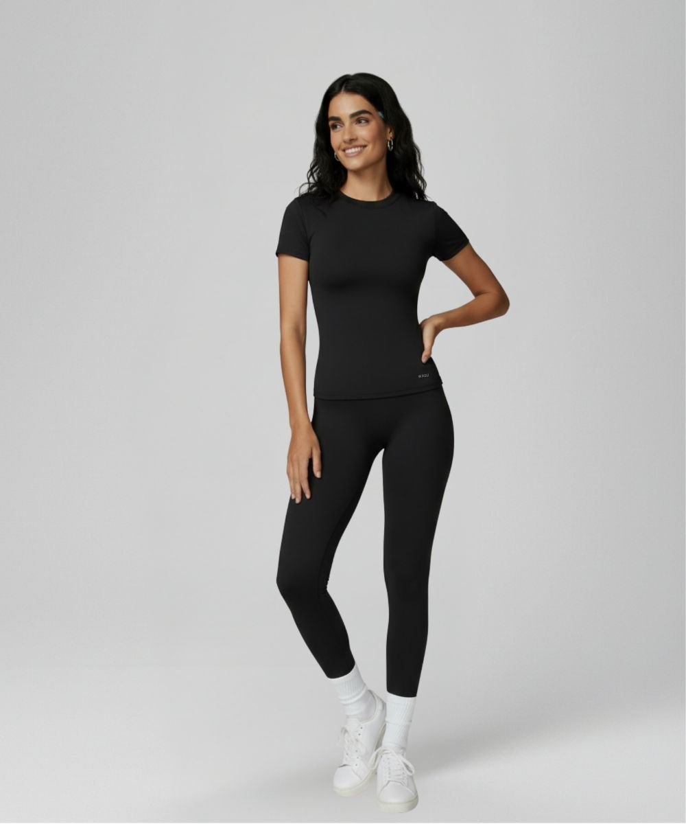 LOVE Sculpt Short Sleeve Top - Black