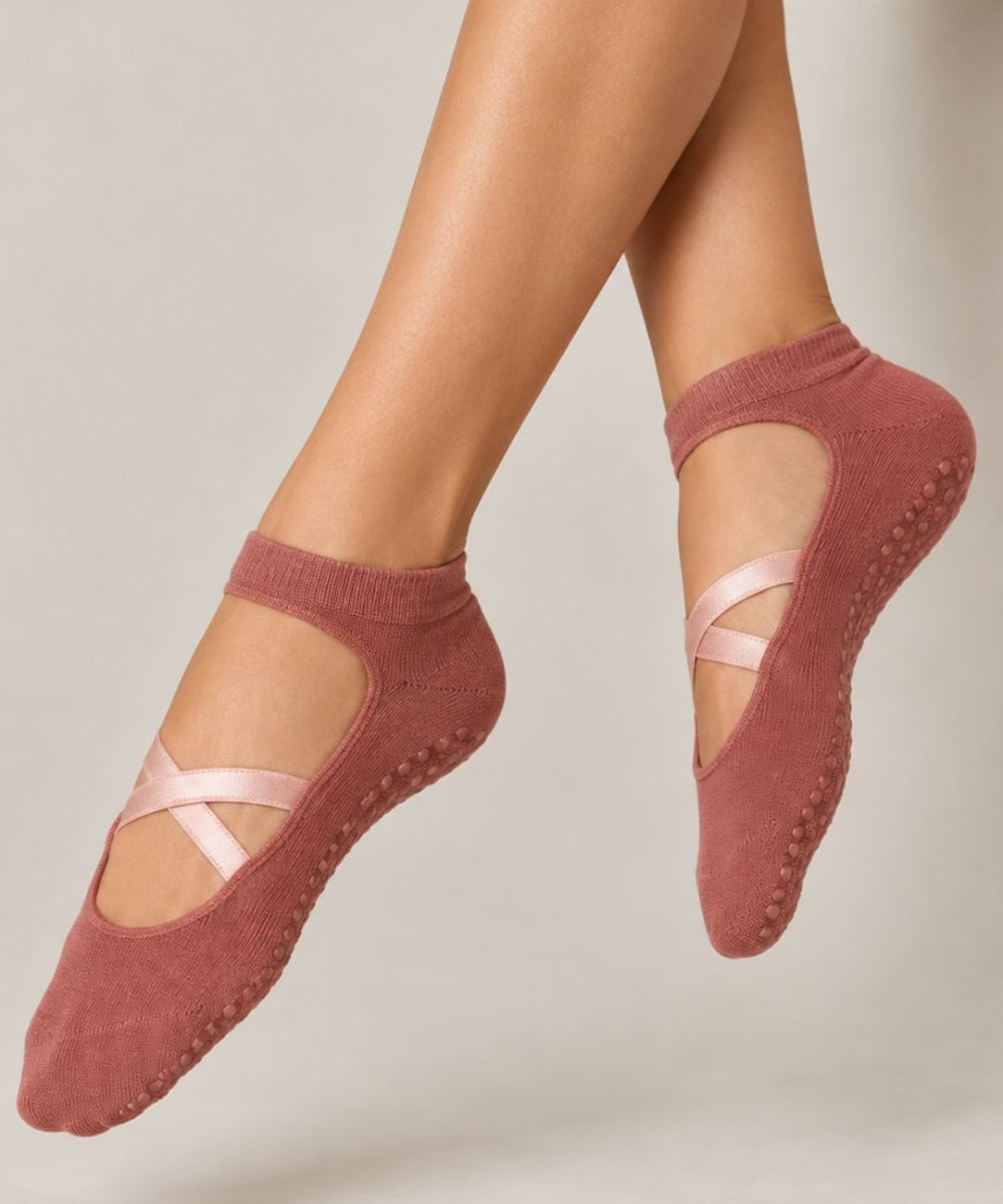 Ballerina Pilates Socks - Terracotta