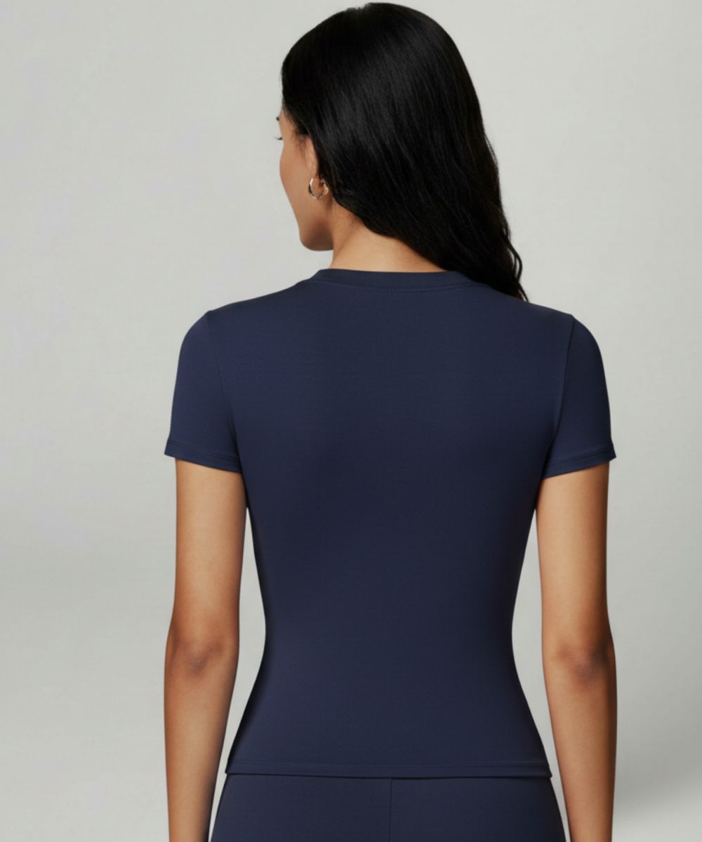 LOVE Sculpt Short Sleeve Top - Navy Blue