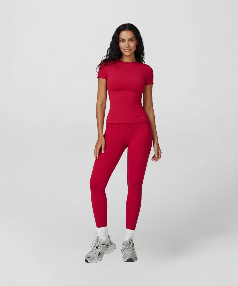 LOVE Sculpt Short Sleeve Top - Red