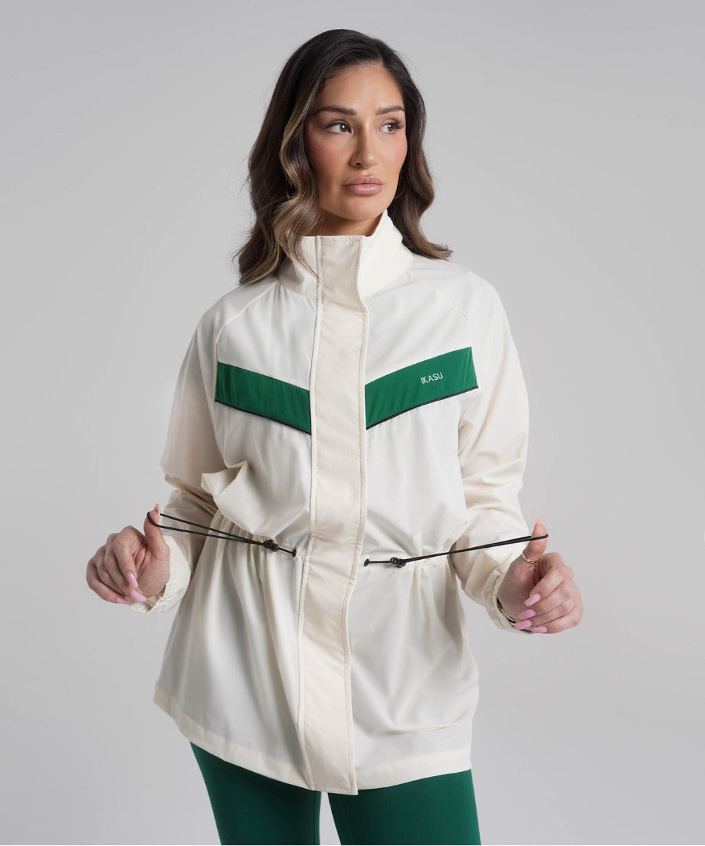 HANA Jacket - Cream/Green