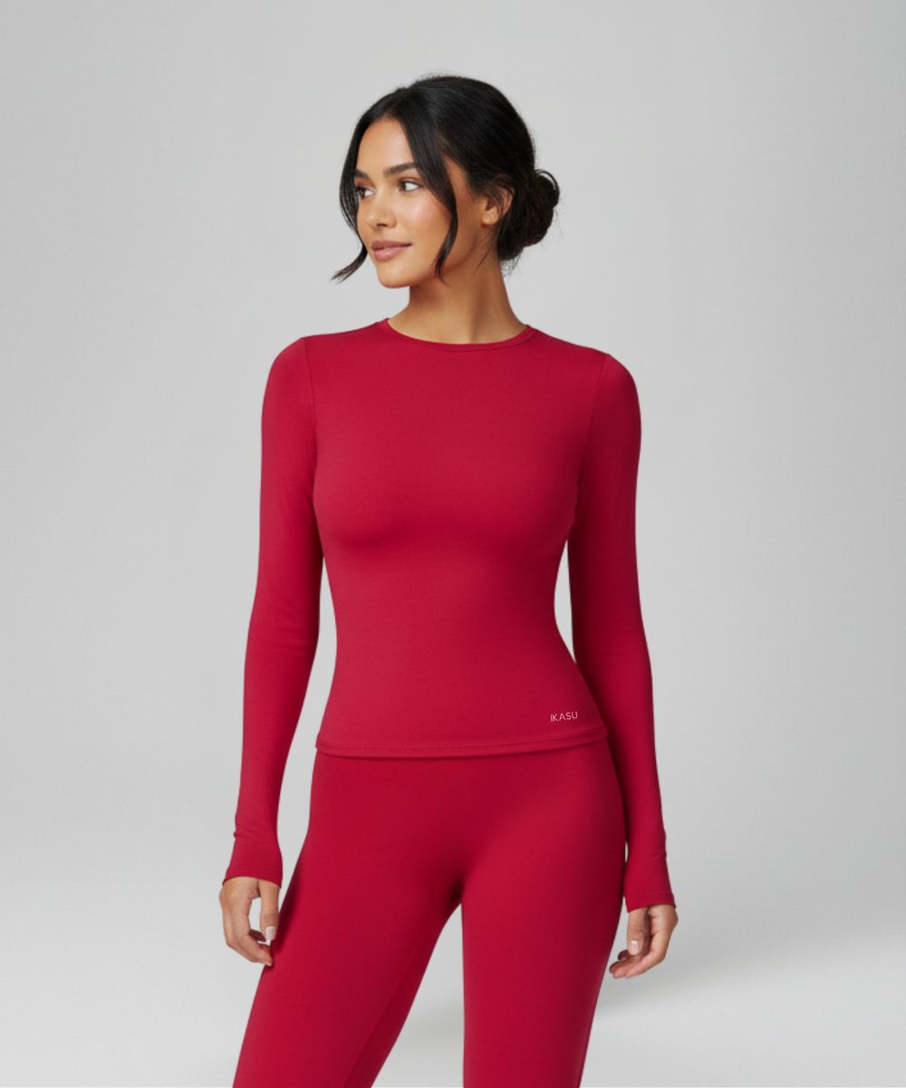LOVE Sculpt Long Sleeve Top - Red