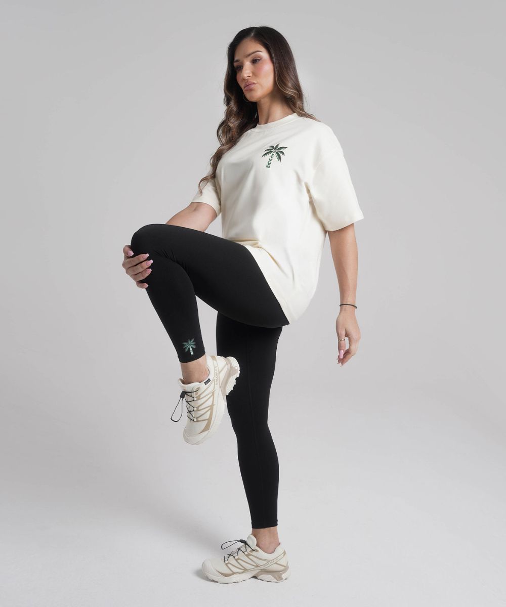 HANA Oversized Cotton T-shirt - Cream