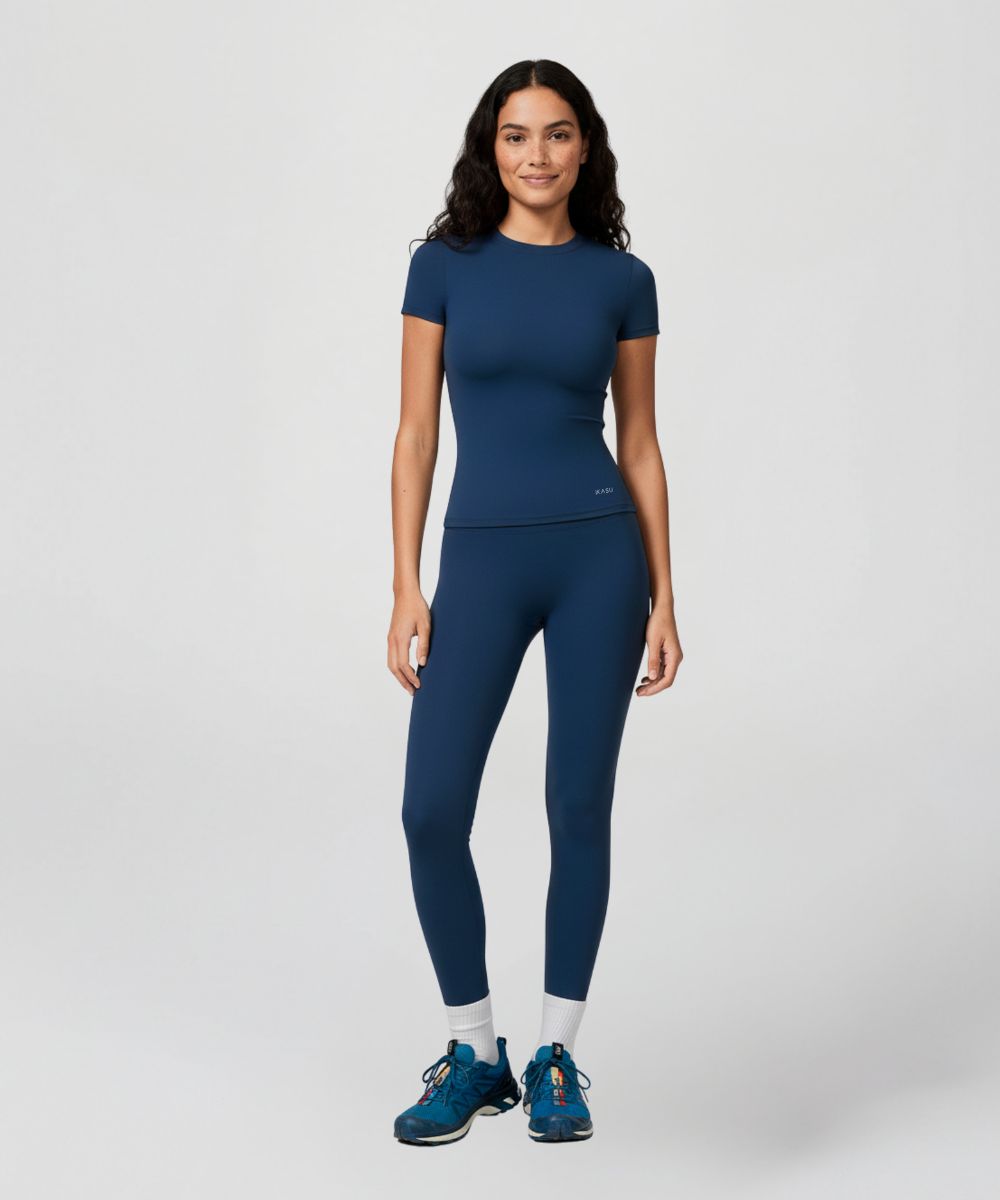 LOVE Sculpt Short Sleeve Top - Navy Blue
