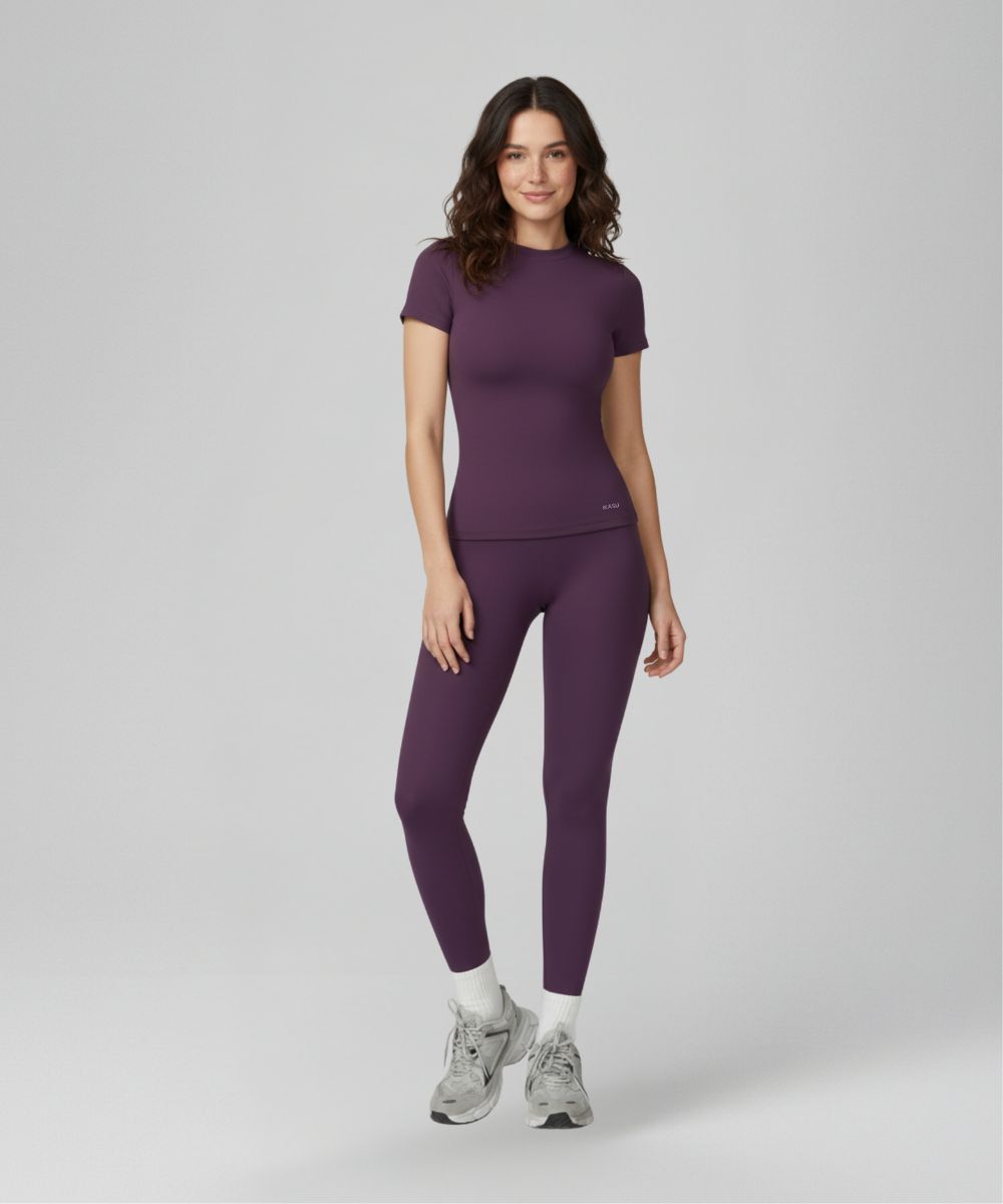LOVE Sculpt Short Sleeve Top - Deep Purple