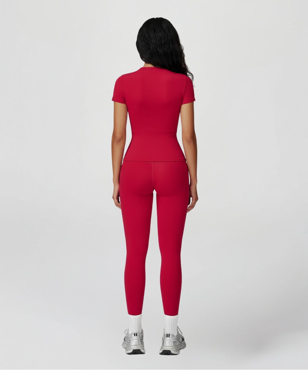 LOVE Sculpt Short Sleeve Top - Red