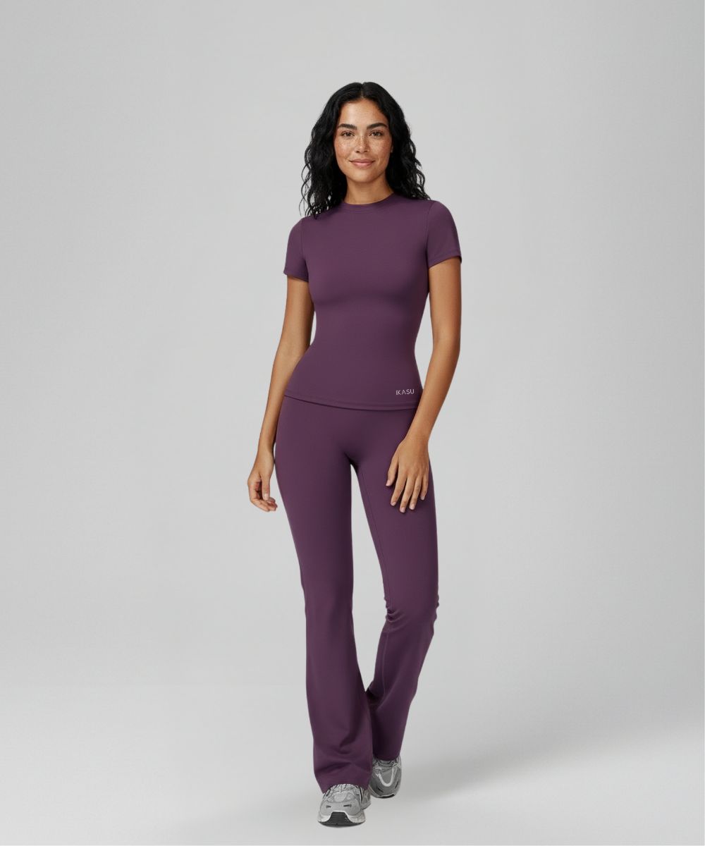 LOVE Sculpt Short Sleeve Top - Deep Purple