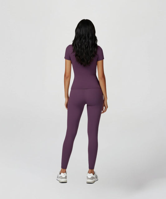 LOVE Sculpt Short Sleeve Top - Deep Purple