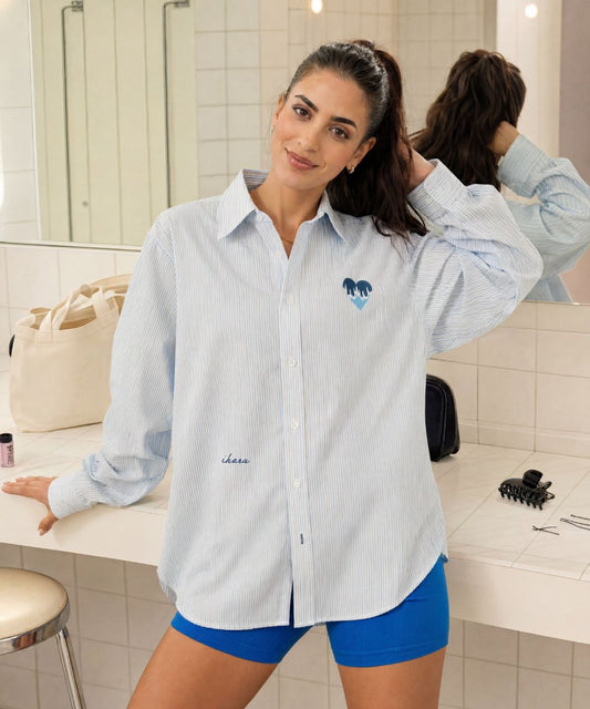 Baby, light my fire Shirt - White / Blue